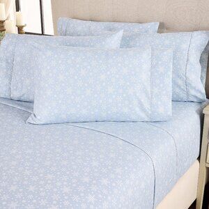 Home Reflection Double Brushed Holiday Sheet Set with Extra Pillowcases KING